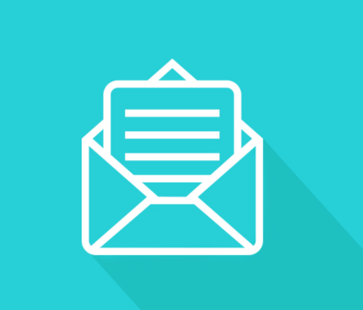 mail icon with blue background